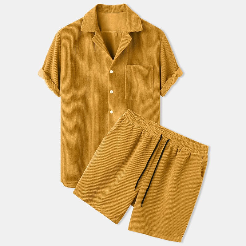 Kurzes Velours-Set für Männer