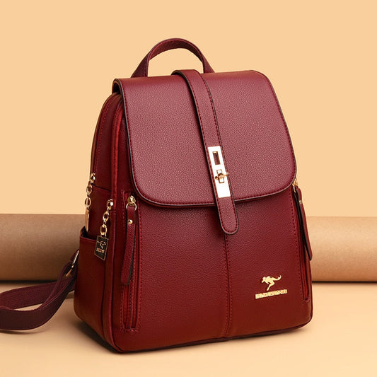 Delishurd Damen-Lederrucksack