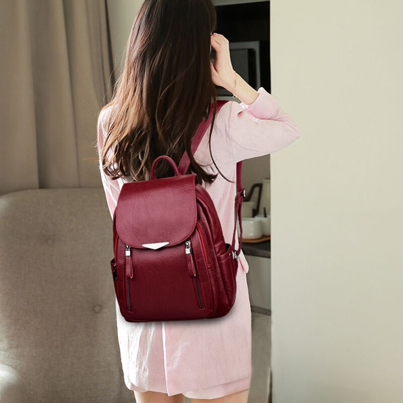 Lu Damen-Lederrucksack